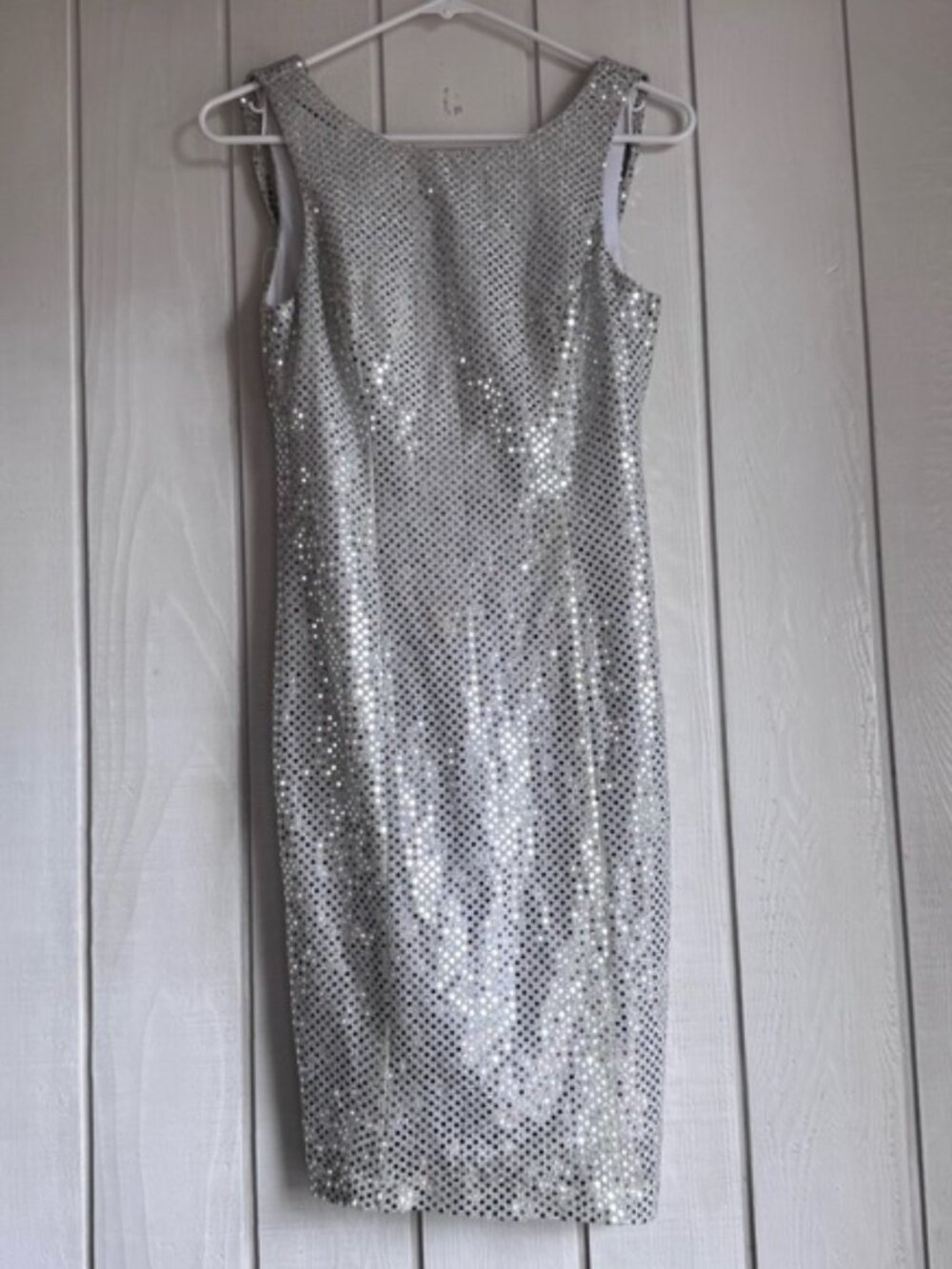 Vintage Newport News Silver Sequin Mini Dress